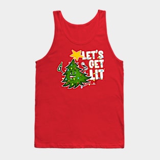 Let's get lit Tipsy Christmas Tree Tank Top